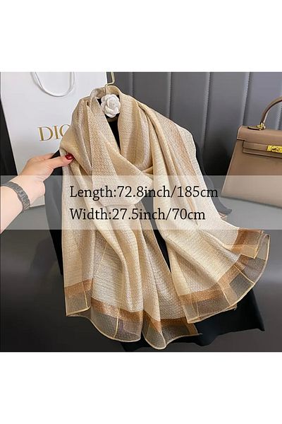 Lilly Milky Brown Shiny Shawl