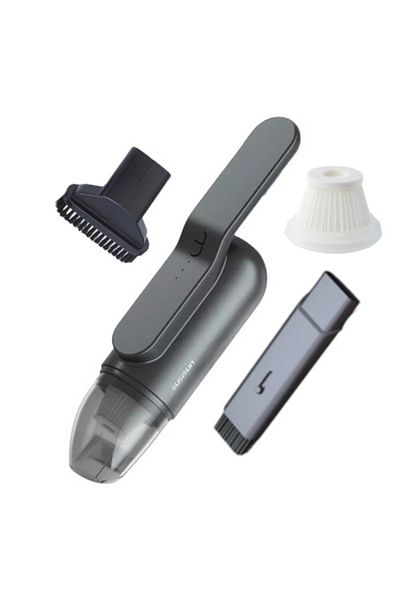 Influential Tech Aspirator auto și de casă 2 în 1, fără fir, putere de aspirare ridicată 13000 Pa, lumină UV, negru, 80W