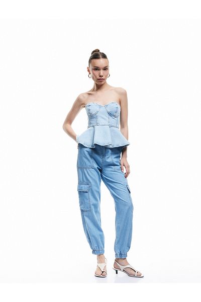 Koton New Season Jogger Cargo Pocket Buttoned Jeans
