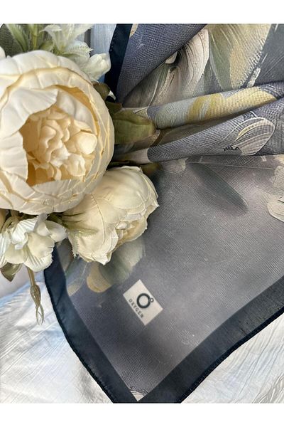 Oxygen Scarfs Rosaline Pattern Cotton Silk Shawl-13000