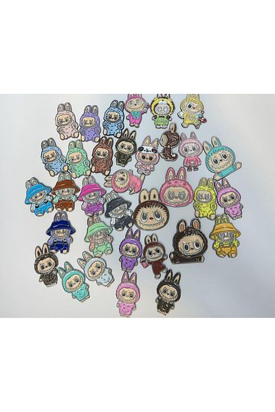 LABUBU Metal Sticker 24 Pcs Mix 50dirham