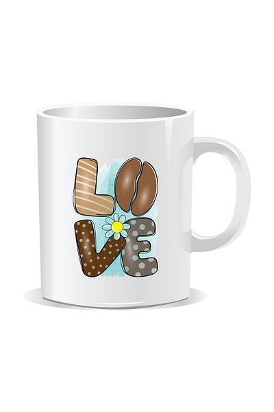 OEM Personalized coffee mug, LOVE - White interior