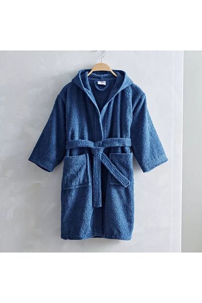 Home Box Kids' Hooded Cotton Bathrobe – Medium, 1-Piece