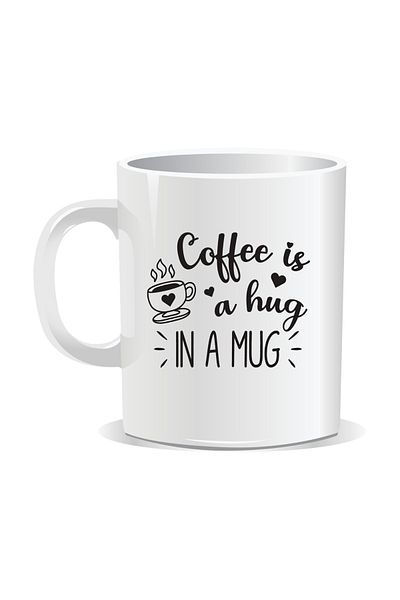OEM Personalized coffee mug, Coffee is a hug in a mug - White interior