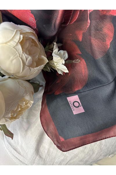 Oxygen Scarfs Rosaline Pattern Cotton Silk Shawl-13000