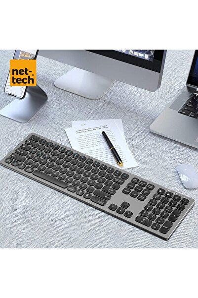 Nettech NT-KM01 Çoklu Cihaz Kablosuz Bluetooth Klavye
