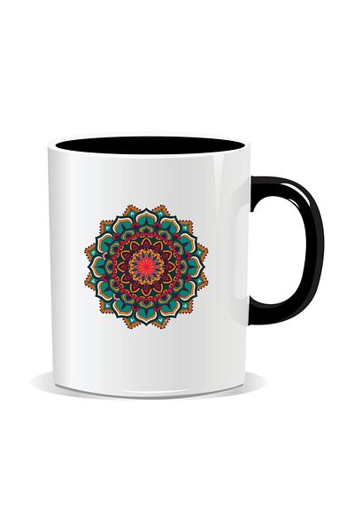 OEM Personalized mug with mandala, Mandala bzhi - Black interior