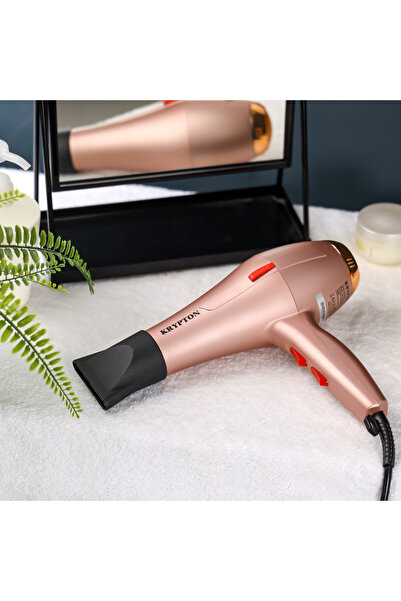 KRYPTON Powerful 1600W Hair Dryer – Fast Drying, 3 Heat & 2 Speed Settings, Quiet Motor