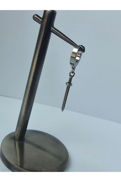 kurukafagift Sword Hanging Single Men's Ring Steel Earring