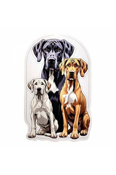 INOVATIX Set de 8 autocolante cu câine ciobănesc german, INOVATIX®. 6 cm