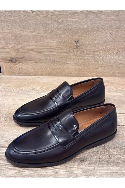 Pierre Cardin Κλασικά ανδρικά παπούτσια με λεπτό τακούνι, γνήσιο δέρμα χωρίς κορδόνια