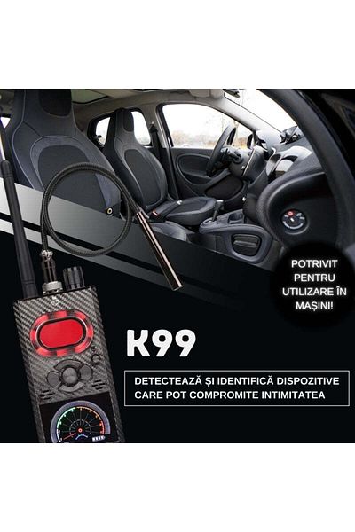 Spionescu Professional spy device detector, K99, cameras, microphones, GPS or GSM locators