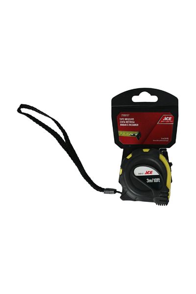 ACE Durable Superior Matte Coating Measuring Tape Black and Yellow 3m