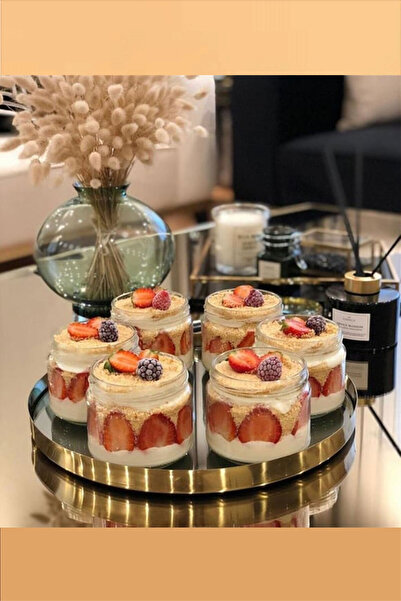 isometric 1 Adet Cam Kavanoz Siyah Kapak Magnolia-Yoğurt-Marmelat-Reçel Kavanozu (330 ml)