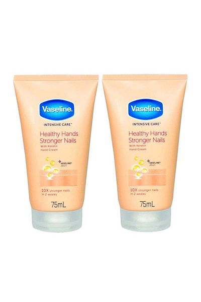 Vaseline Pack of 2 Intensive Care Keratin Nail And Hand Cream - 2x75ml