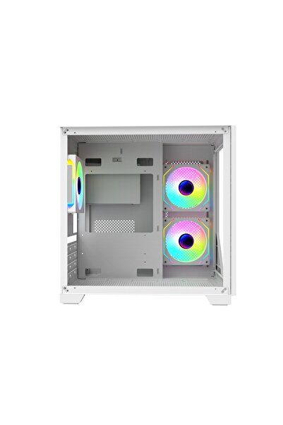 Strong Shadow Beyaz 3x 120mm ARGB Fanlı mATX Akvaryum Gaming Bilgisayar Kasası (Powersız)