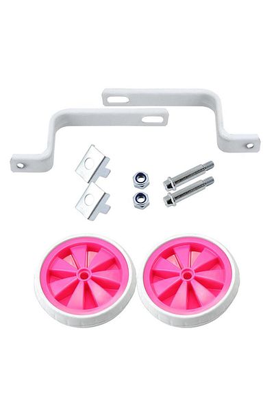 bardakcı bike 20 Wheel Girl's Bicycle Balance Support Wheel White - Pink Silent Side Wheel
