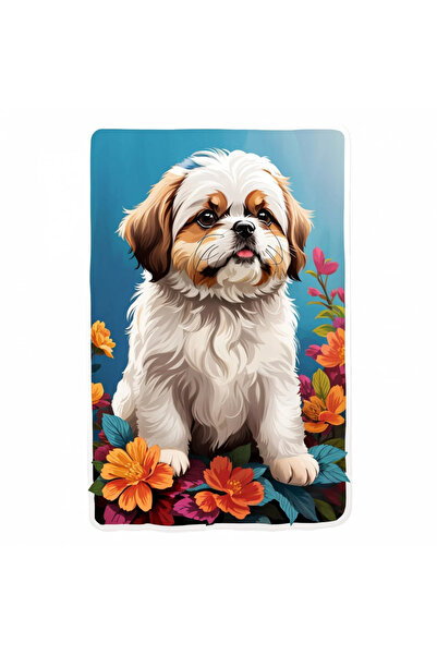 INOVATIX Set de 8 piese, autocolant câine Shih Tzu, INOVATIX®. 6 cm