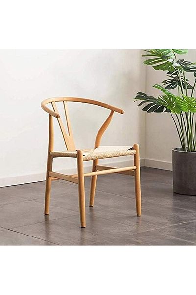 rexa Solid Wood Dining Chair with Braided Rope - 45 x 48 x 75 cm