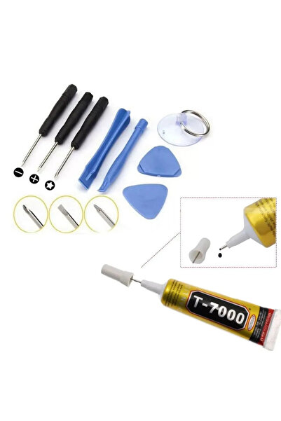 shop Azurtech T7000 Ekran Dokunmatik Kapak Yapıştırıcı 15ml Siyah Tamir Seti