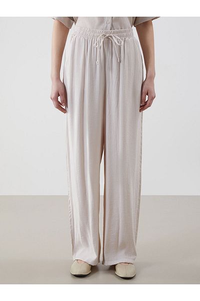 LC Waikiki New Season Elastic Waist Wide Leg Women's Trousers - S5Kq96Z8