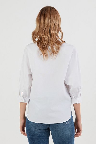 Fulla Moda Cămașă din tricou cu mânecă liliac cu buzunar dublu
