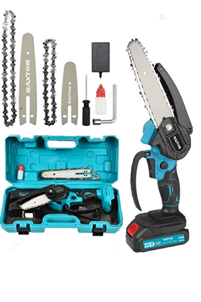 RAXTOR Profesyonel 36v 5ah Çift Akülü Şarjlı Dal Budama Testeresi Dal Budama ...
