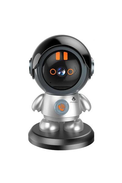 Spionescu Cameră de supraveghere robot de 2 MP, funcție de monitorizare pentru bebeluși, MP3, rotație 360 ​​de grade, Full HD 1080P