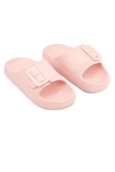 TECOS Women's Buckle Slippers, ®, Size 38, Pink, 24 Cm, Soft and Durable Eva Material