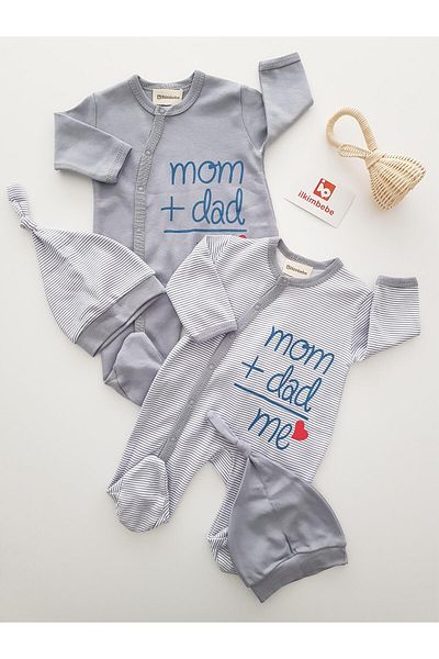 ilkimbebe Mom Dad Me 2 Pack Baby Rompers
