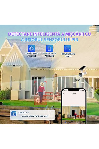 Spionescu Complete kit with 4 surveillance cameras, WIFI, 4k, 9000mAh battery capacity, 10-channel NVR