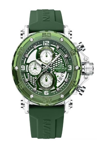 Naviforce Men’s Watch Chronograph Business Wrist Watches Waterproof Luminous Silicone Strap