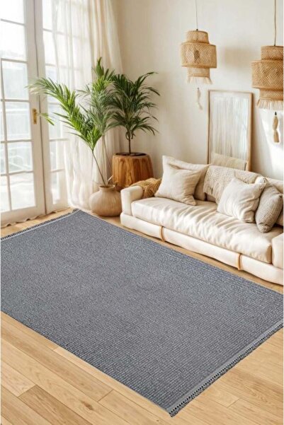 Çam Halı Çam Halı PANAMA 1102 Gri Bukle Dokuma Bohem Tarzı Koridor Halısı Salon Halısı Mutfak Halısı Oturma O