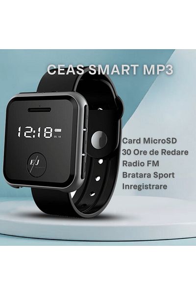 Spionescu Spy watch with voice recorder, HR300, 30 hour battery life, 16GB memory, MP3, voice recording