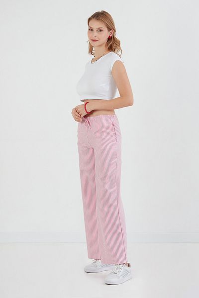 Fulla Moda Striped Tie Waist Palazzo Pants