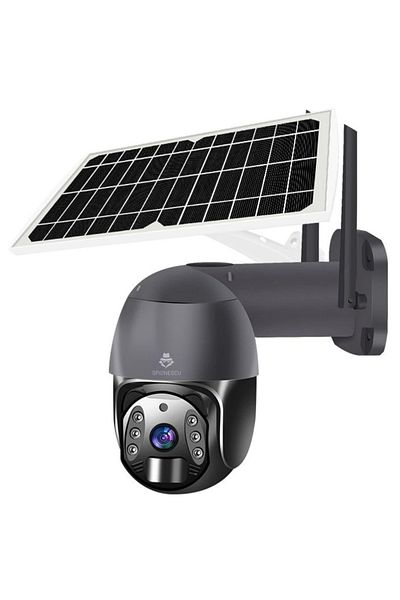 Spionescu Solar panel surveillance camera, Q6, 4MP, 4G, PTZ, night vision, two-way communication