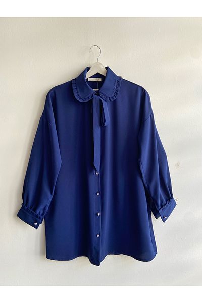 Lucia Fashion Cămașă cu guler pentru bebeluși cu volane