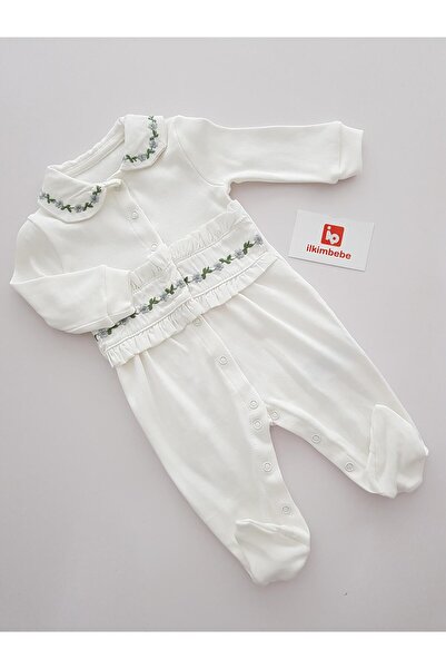 ilkimbebe Floral Belted Baby Romper