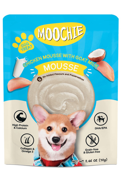 MOOCHIE Dog Mousse - Chicken With Goat Milk Pouch 70g Pack Of 6
