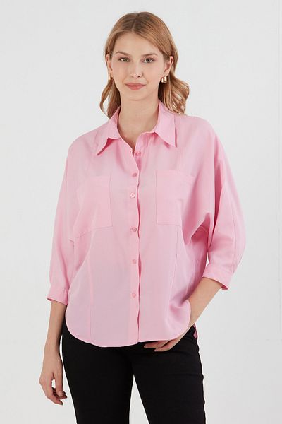 Fulla Moda Double Pocket Bat Sleeve Sweatshirt Shirt