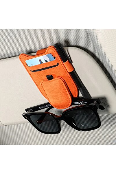 GlassySKY Magnetic Car Glasses Holder with Card and Pen Slot,Glasses Accessory Practical Easy to Use and Access