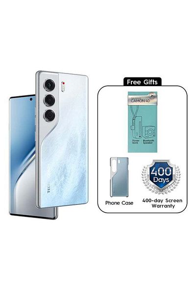 TECNO Camon 40 Pro Dual SIM Glacier White 12GB RAM 256GB 5G - International Version