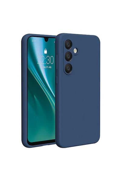bzstore Husa pentru Samsung Galaxy A56 5G, Silicon, Albastru Inchis cu protectie camera