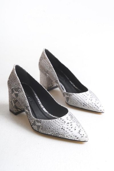 Niloshka Clays White Snake Women's Stiletto Shoes