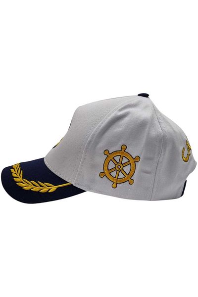 Mood Agenda Unisex Cotton Sailor Embroidered Captain Hat Embroidered Captain Hat
