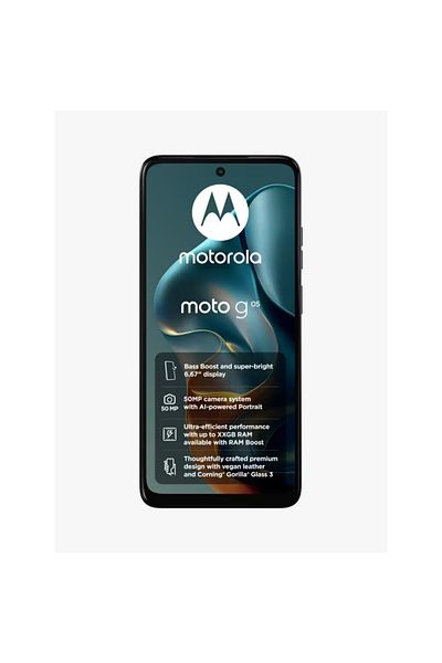 Motorola G05 4G Smartphone, 4 GB RAM, 256 GB Storage, Denim Blue