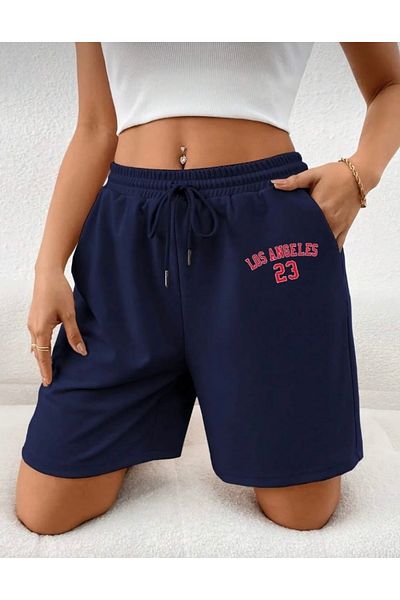 BYMEER Σορτς Unisex με στάμπα Navy Blue Los Angeles