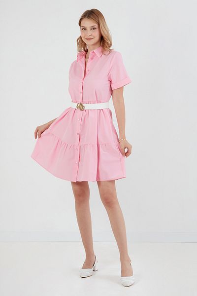 Fulla Moda Πουκάμισο με λαιμόκοψη με λεπτομέρεια φόρεμα από βελούδο
