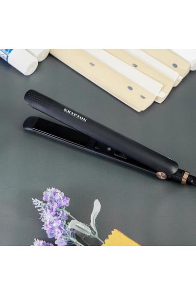 KRYPTON 33W Hair Straightener – Ceramic Plates, Fast Heating, Travel Lock, Smooth Styling