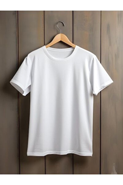 FUNSTYLE تي شيرت أبيض أساسي للرجال